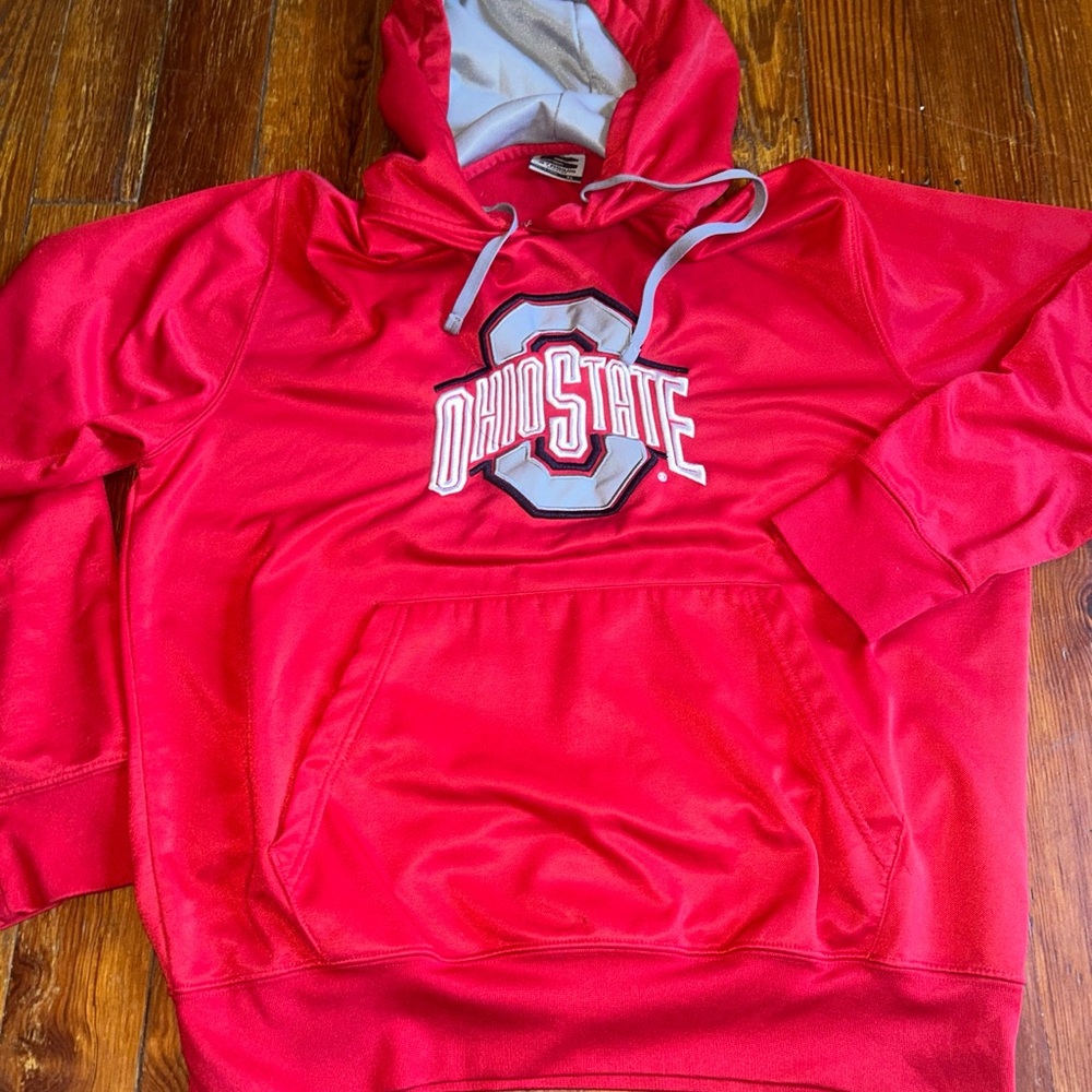 Stadium Athletics Red and Gray Hoodie Ohio State embroidered size Men’s  XL